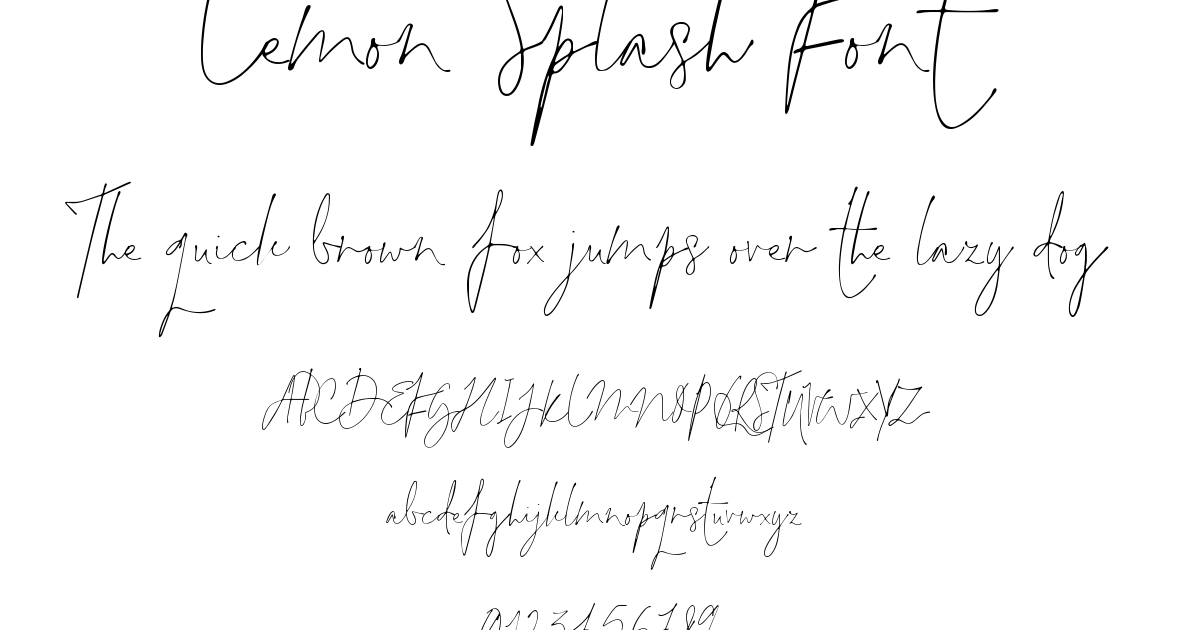 Lemon Splash Font font preview