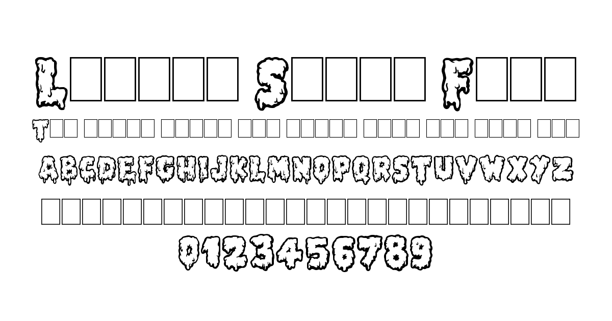 Lethal Slime Font font preview