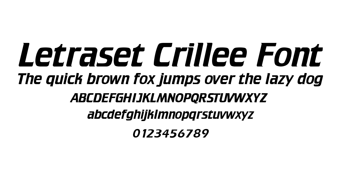 Letraset Crillee Font font preview