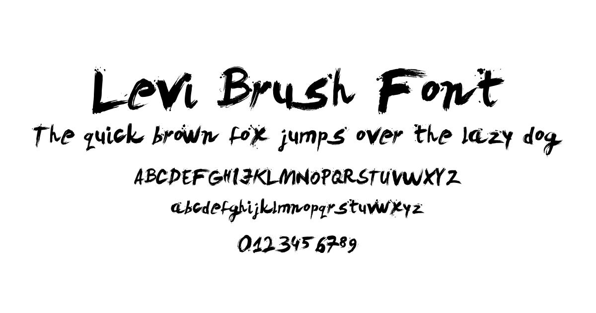 Levi Brush Font font preview