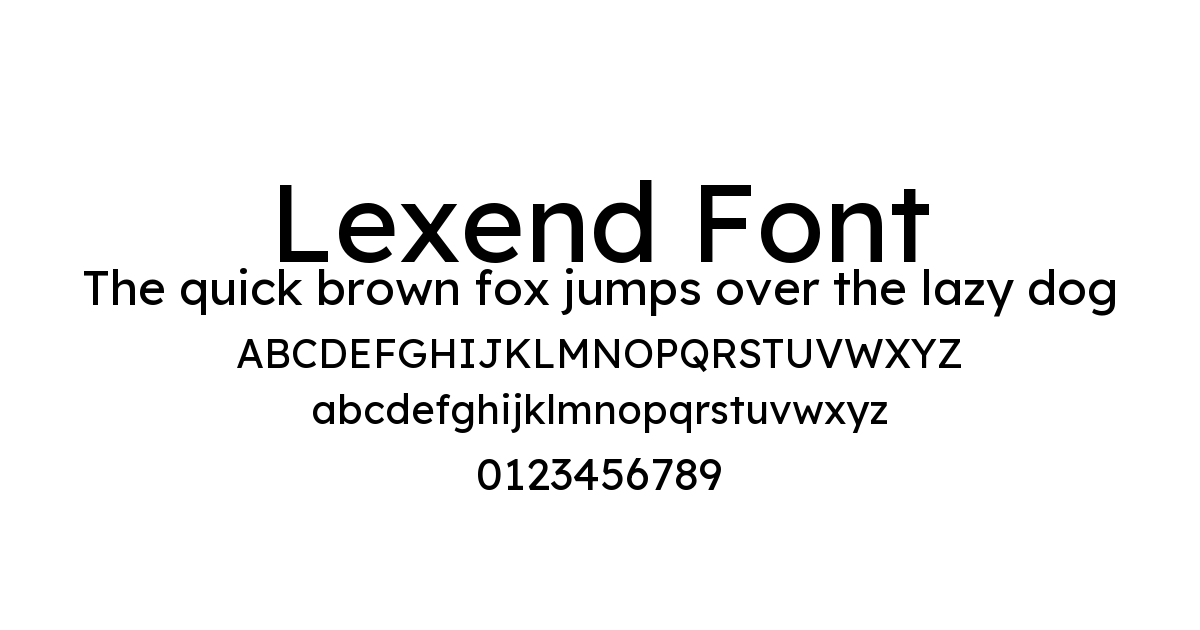 Lexend Font font preview