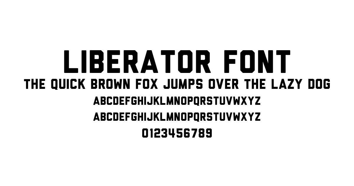 Liberator Font preview