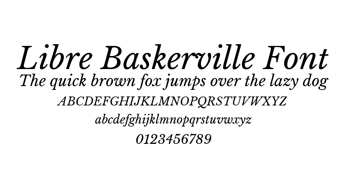 Libre Baskerville Font font preview