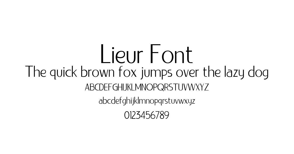 Lieur Font preview