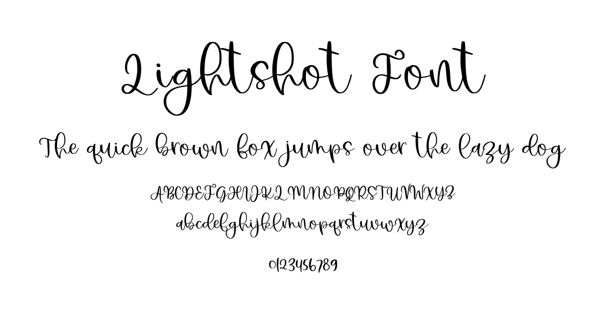 Lightshot Font preview