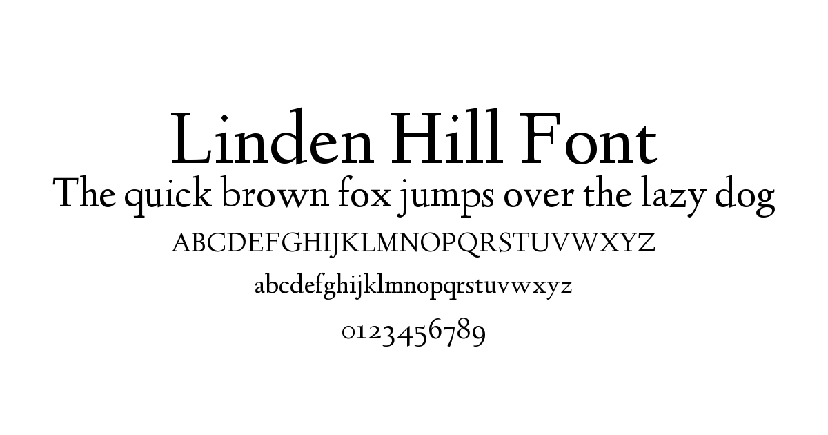Linden Hill Font preview