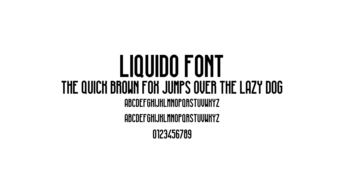 Liquido Font font preview