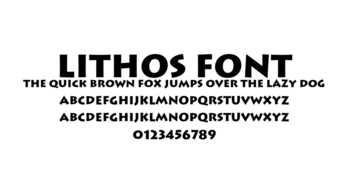 Lithos Font preview