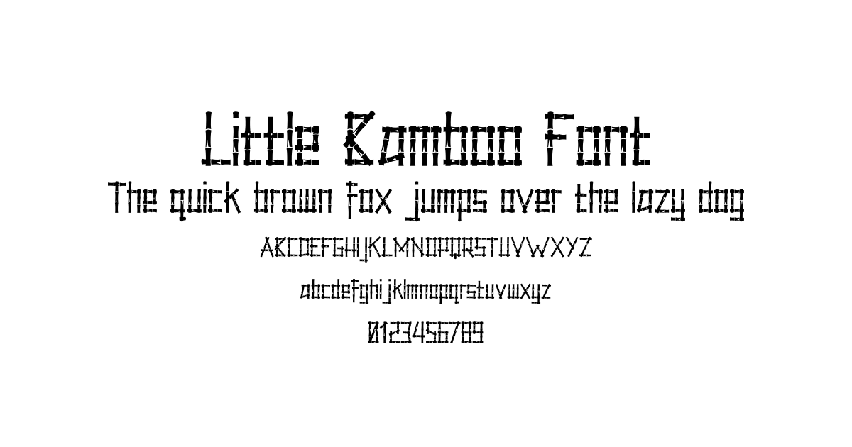 Little Bamboo Font preview