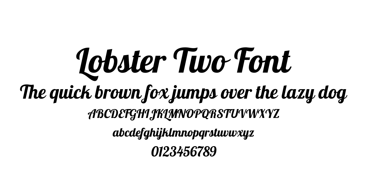 Lobster Two Font font preview