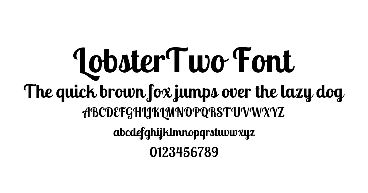 LobsterTwo Font font preview