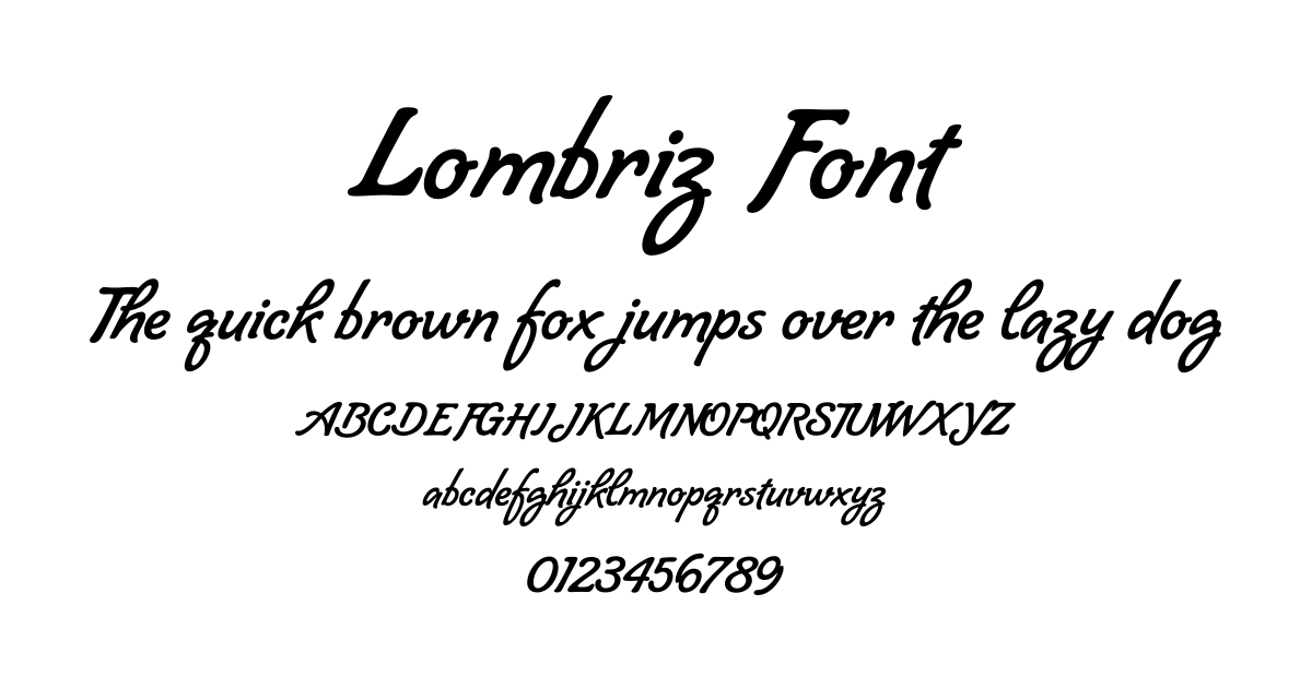 Lombriz Font font preview
