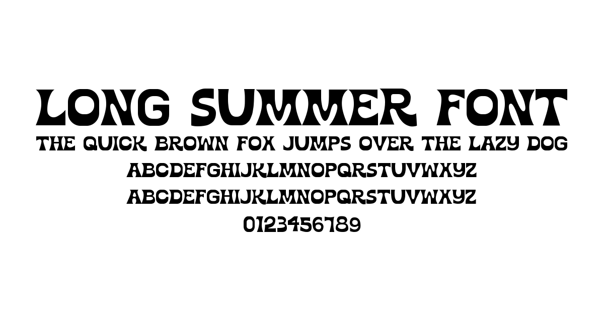 Long Summer Font preview