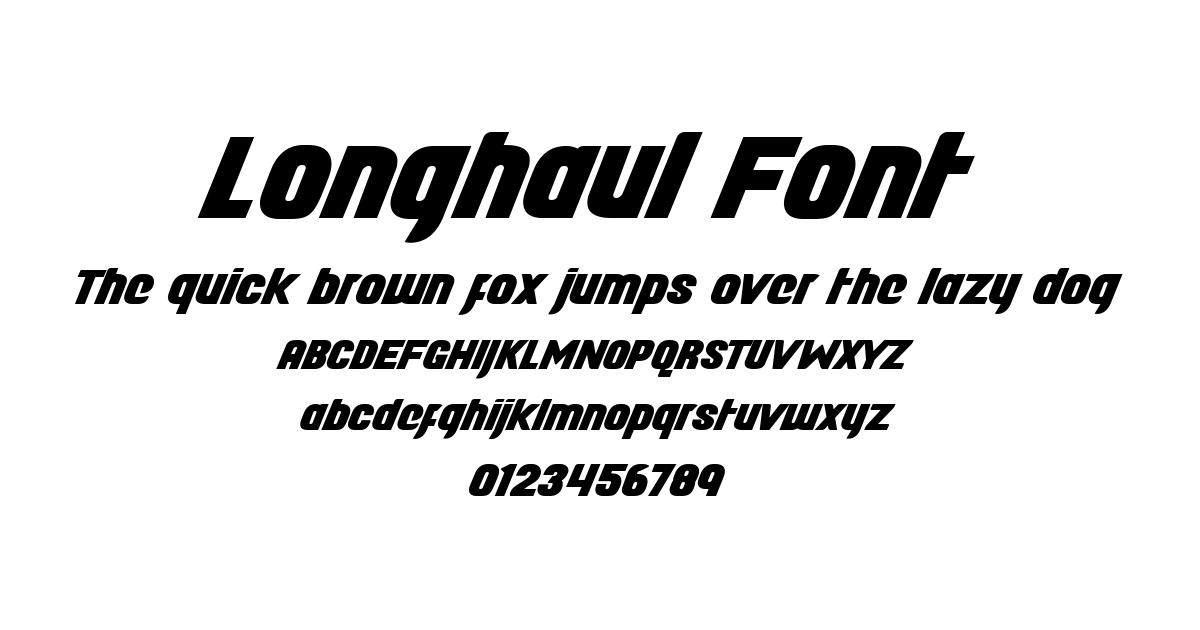 Longhaul Font font preview