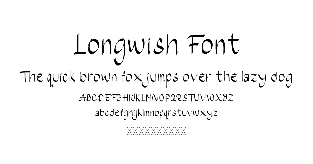 Longwish Font preview
