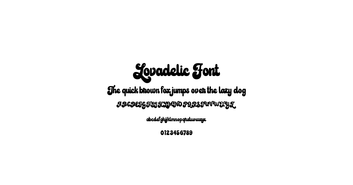 Lovadelic Font preview