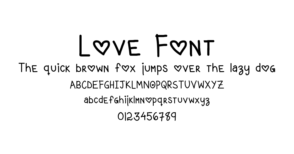 Love Font preview