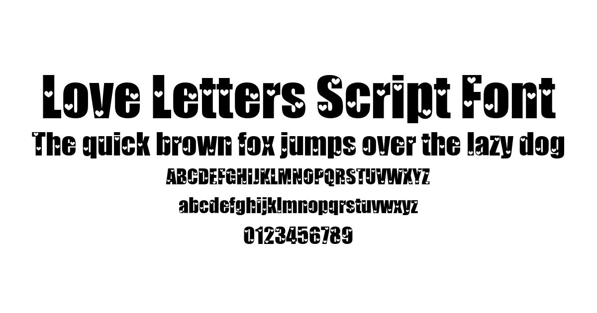 Love Letters Script Font font preview