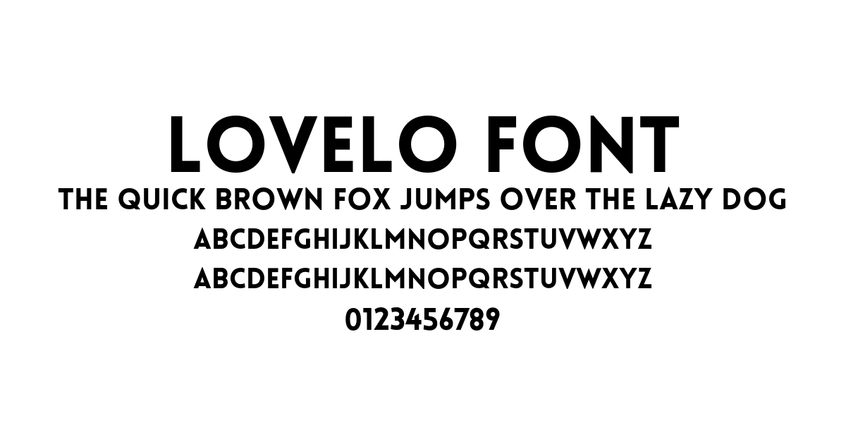 Lovelo Font font preview