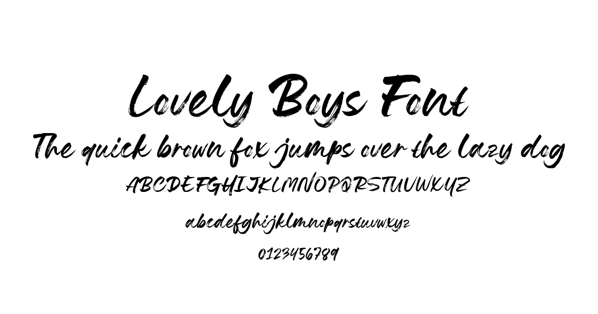 Lovely Boys Font preview
