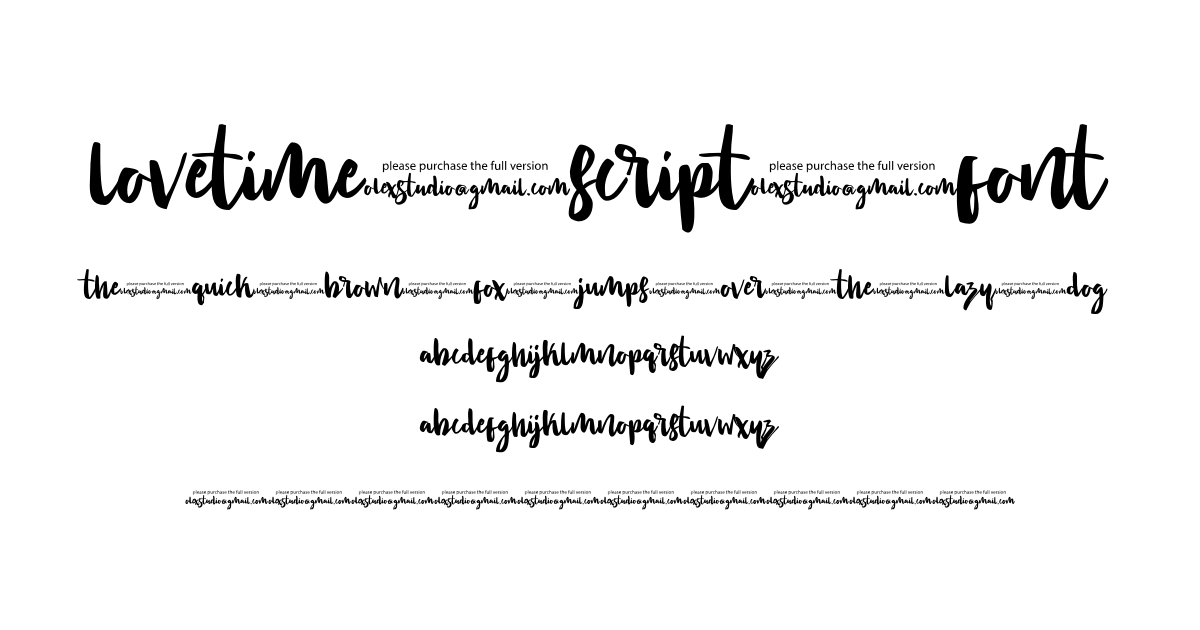 Lovetime Script Font font preview