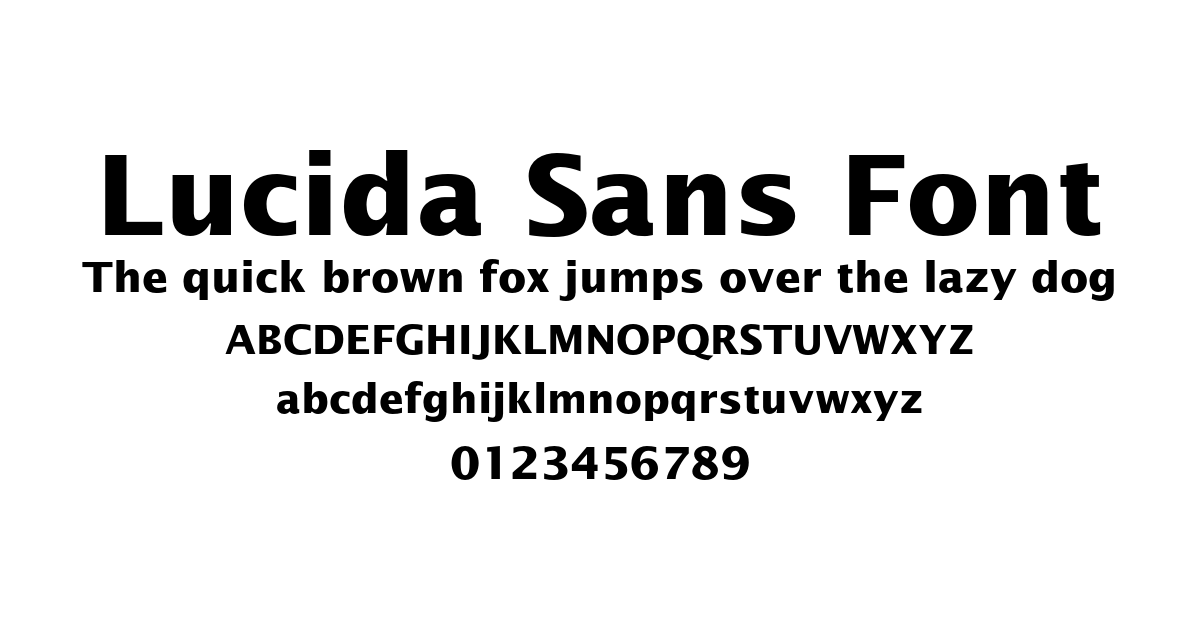 Lucida Sans Font font preview