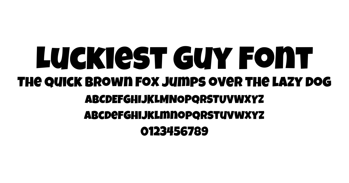 Luckiest Guy Font font preview