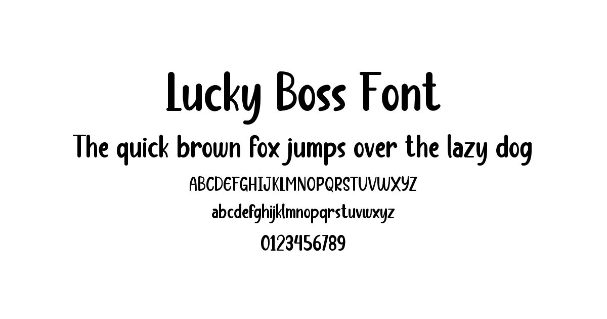Lucky Boss Font preview