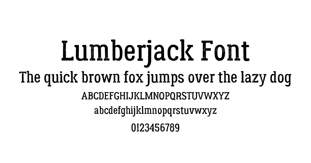 Lumberjack Font font preview