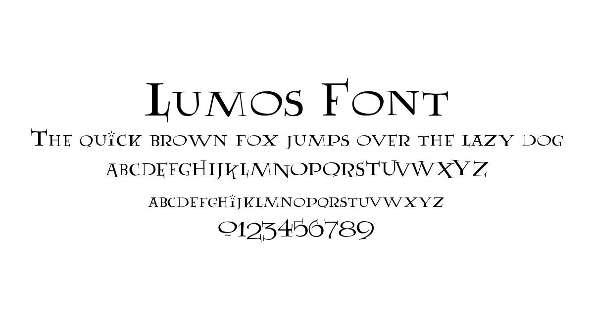 Lumos Font font preview