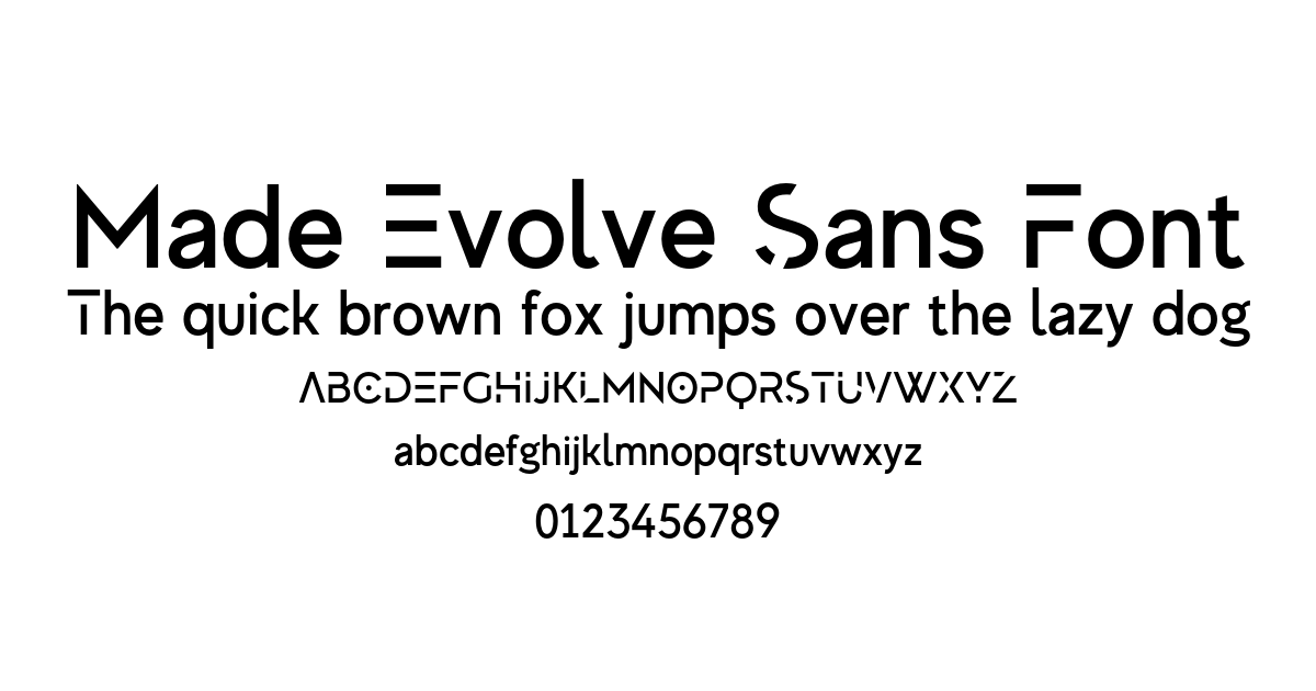 Made Evolve Sans Font font preview