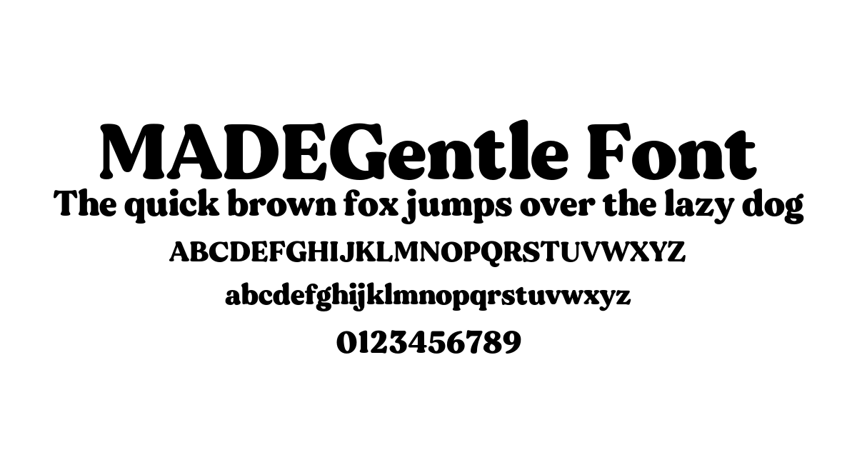 MADEGentle Font font preview