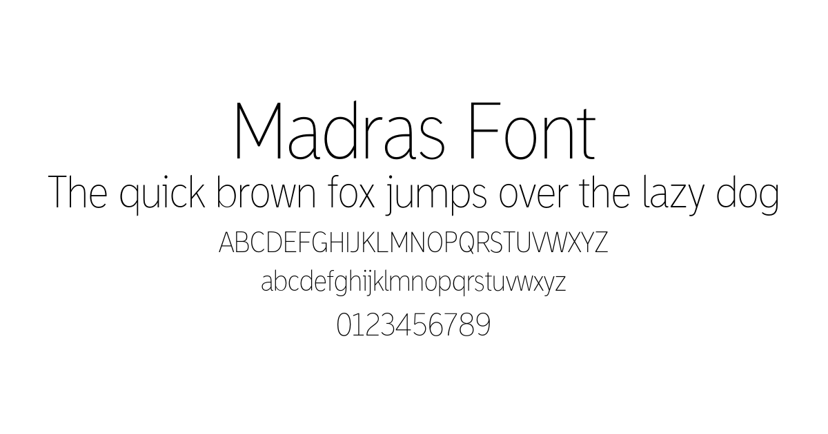 Madras Font font preview