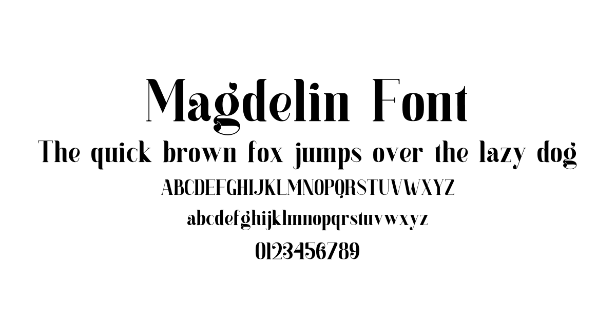 Magdelin Font preview