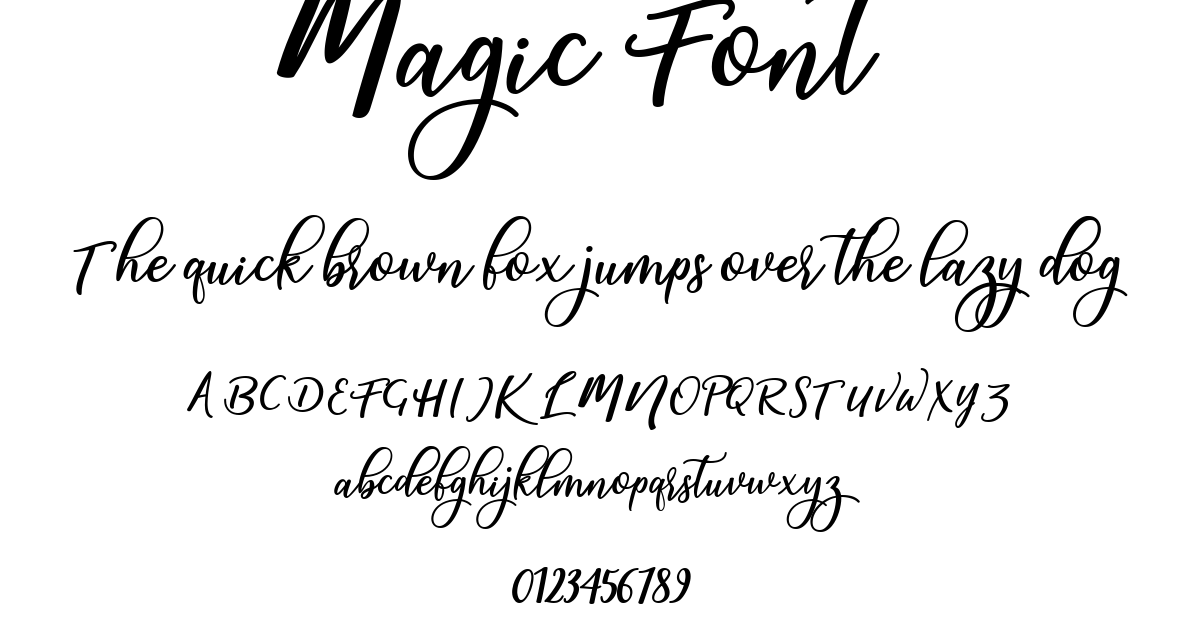 Magic Font font preview