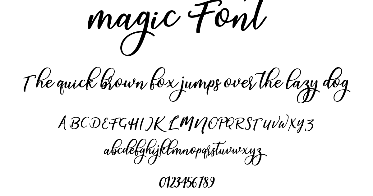 magic Font font preview