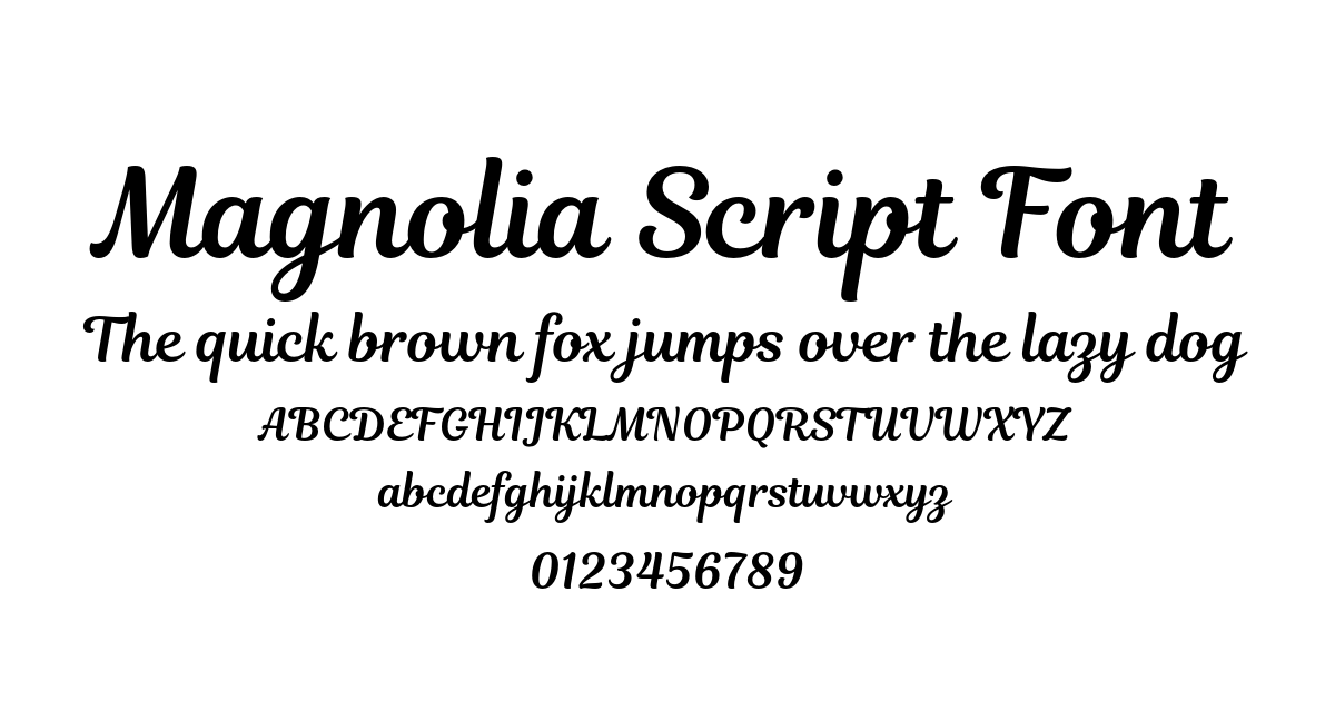 Magnolia Script Font font preview