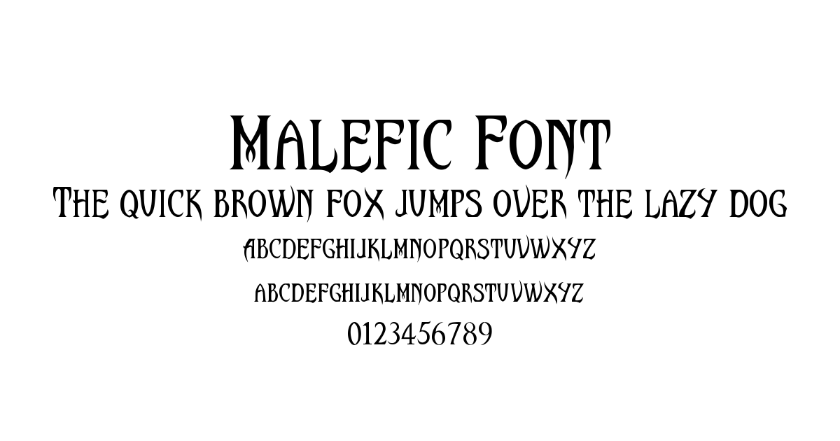 Malefic Font font preview