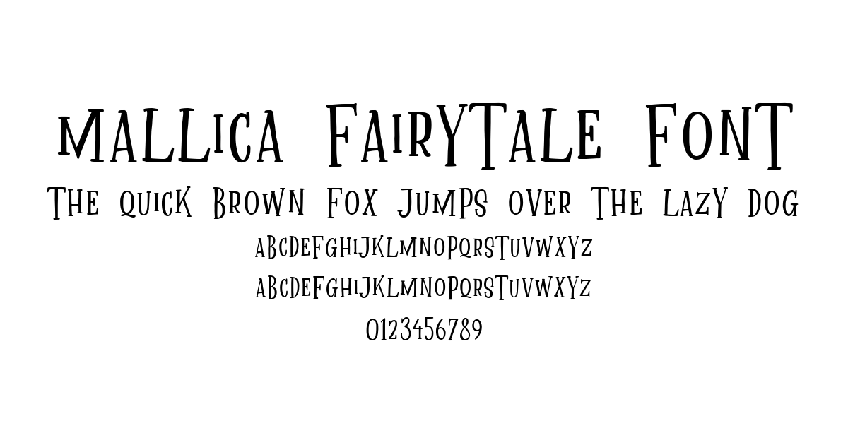 Mallica Fairytale Font preview