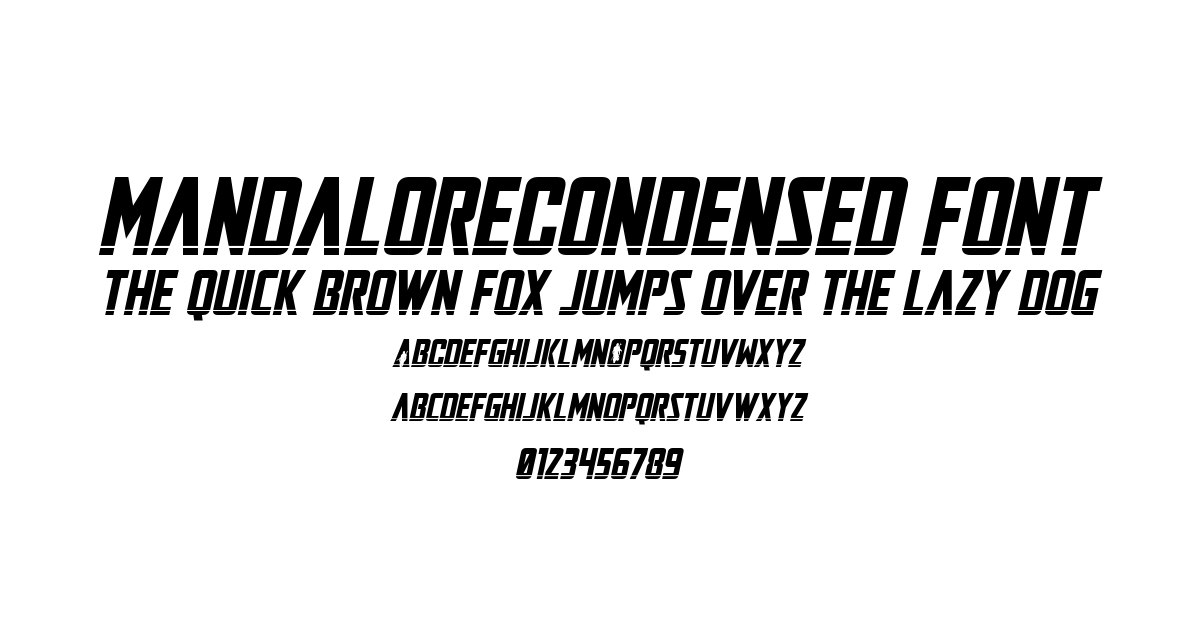 MandaloreCondensed Font preview
