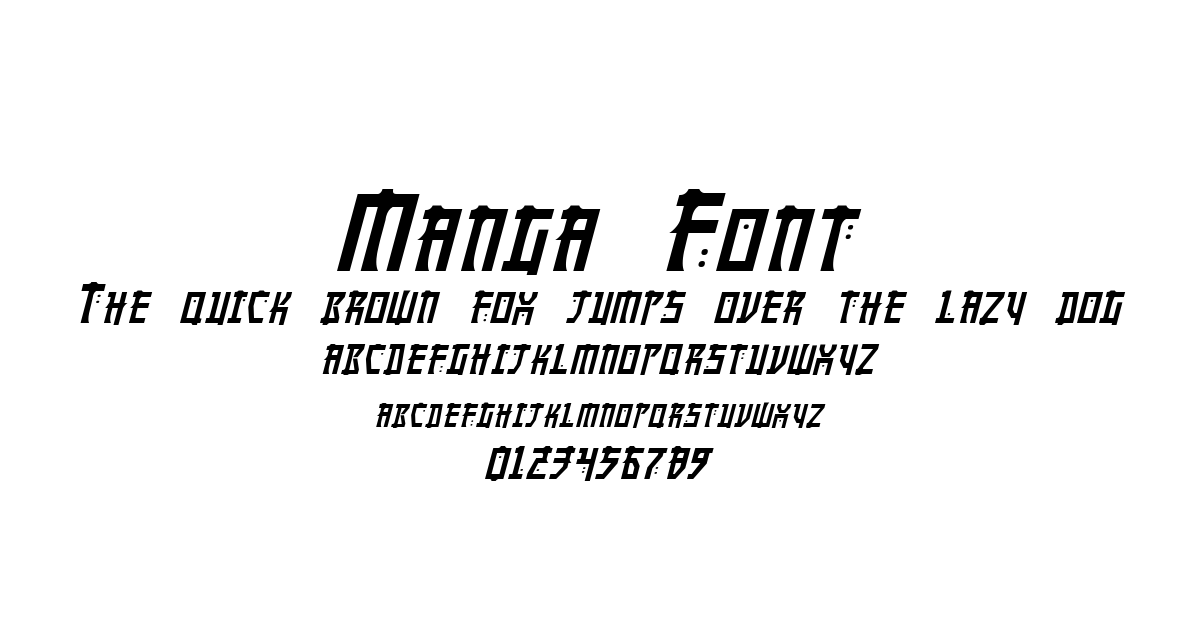 Manga Font preview