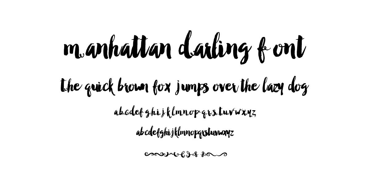 Manhattan Darling Font font preview