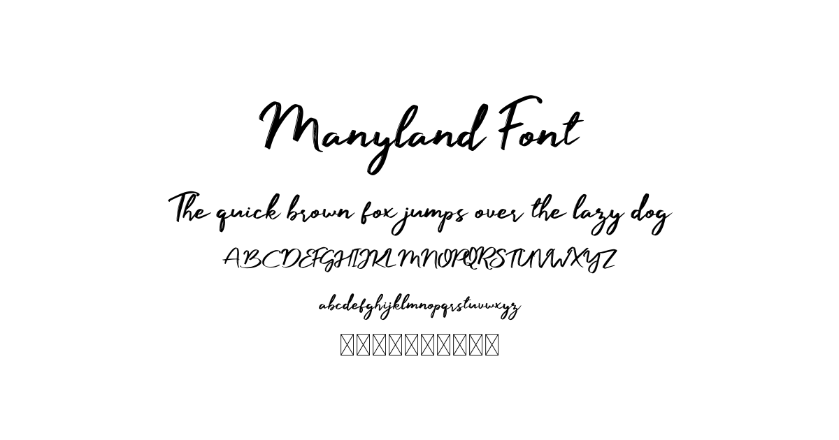 Manyland Font preview