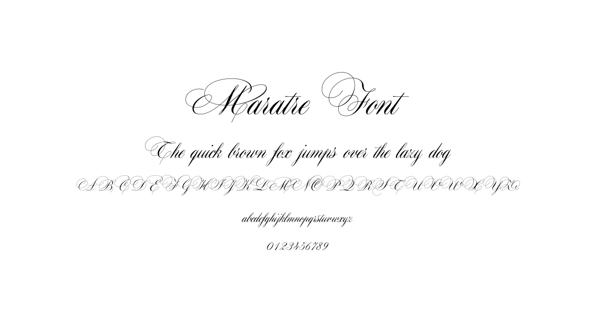 Maratre Font font preview