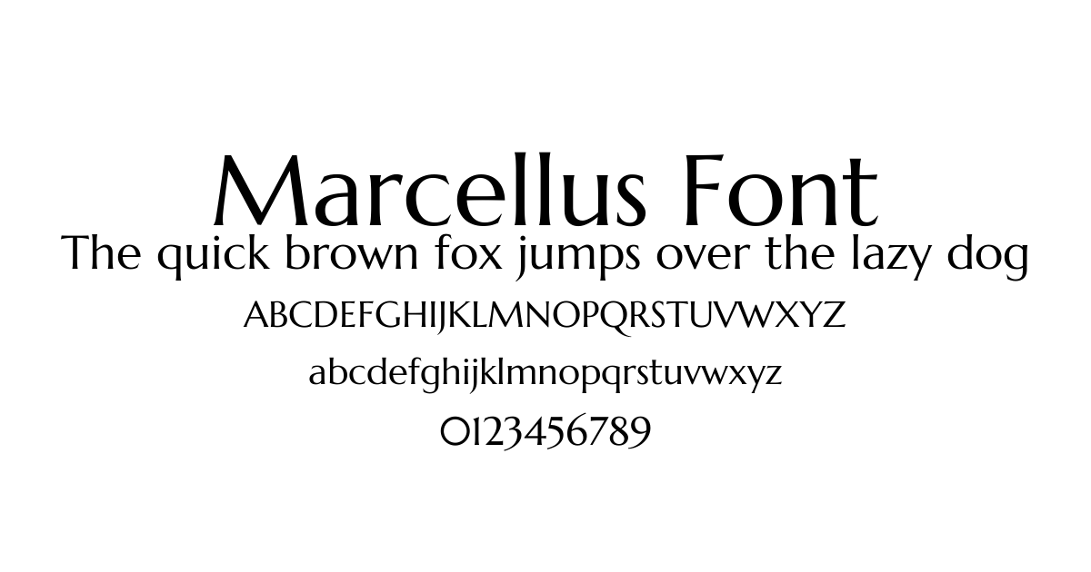 Marcellus Font font preview