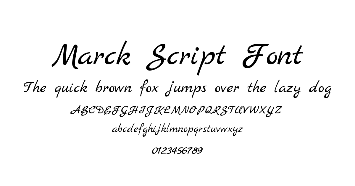 Marck Script Font font preview