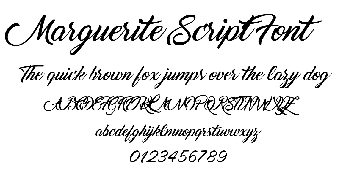 Marguerite Script Font font preview