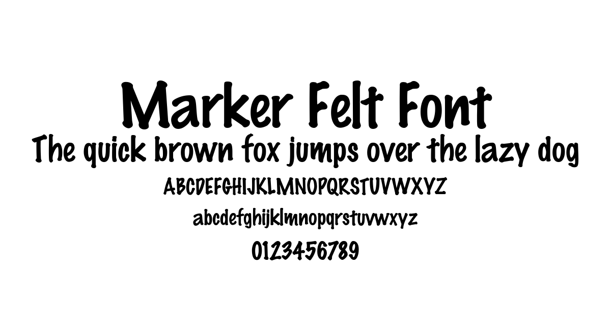 Marker Felt Font font preview