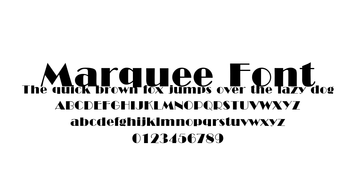 Marquee Font font preview