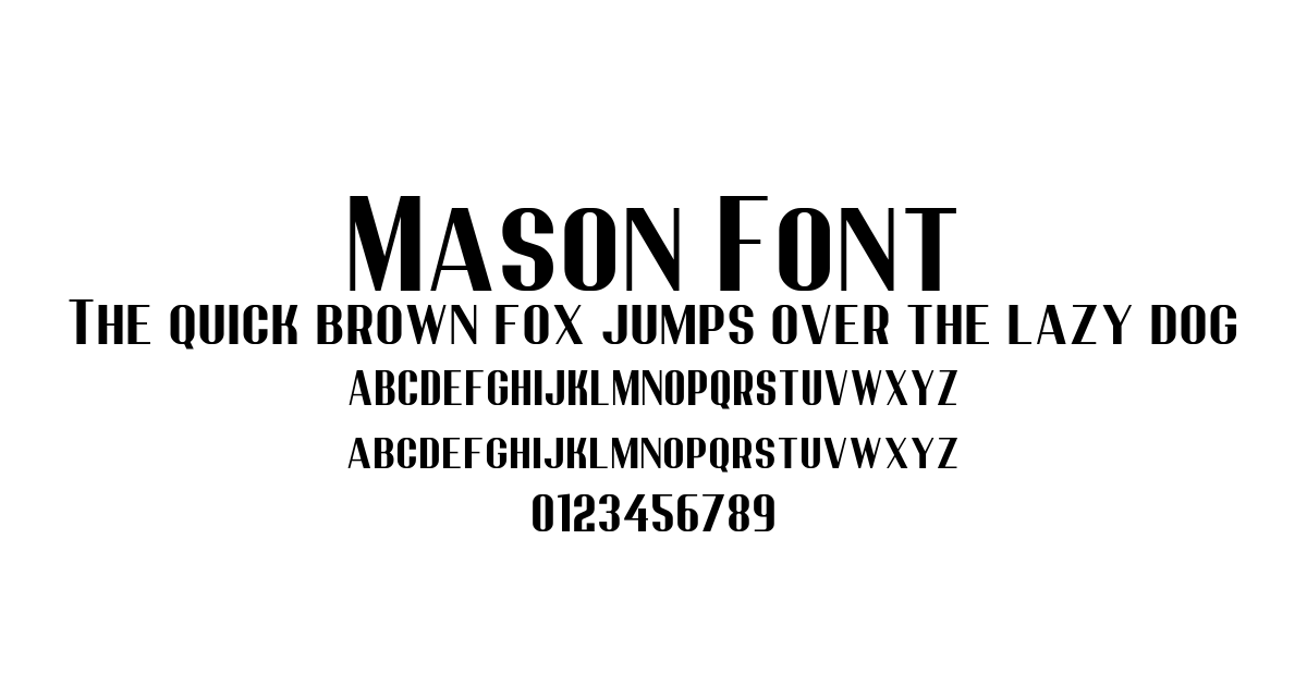 Mason Font font preview